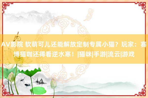 AV影院 软萌可儿还能解放定制专属小猫？玩家：赛博猫咖还得看逆水寒！|猫咪|手游|流云|游戏